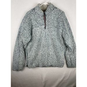 True Grit Original Softest Tip Shearling 1/4 Zip Pullover Sz Medium
